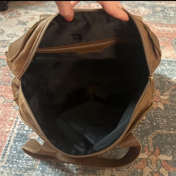 SOLD❤️ BOTTEGA VENETA Lambskin Leather Tote Shoulder Bag Taupe Brown Tan - Picture 10 of 16